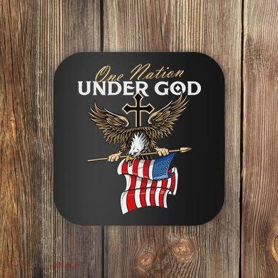 Patriotic Bald Eagle Usa American Flag Coaster