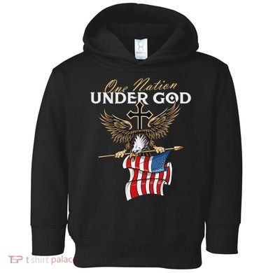 Patriotic Bald Eagle Usa American Flag Toddler Hoodie