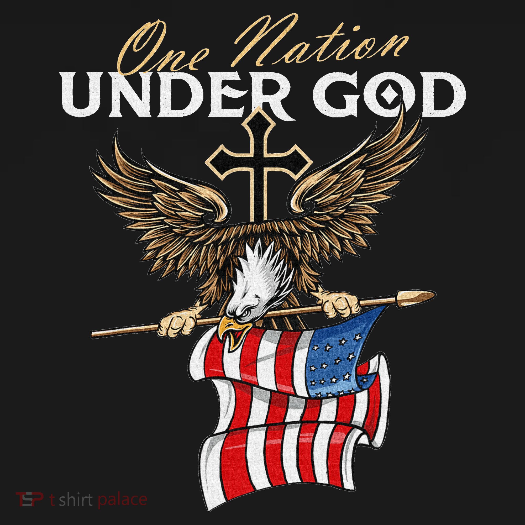 Patriotic Bald Eagle Usa American Flag Toddler Hoodie