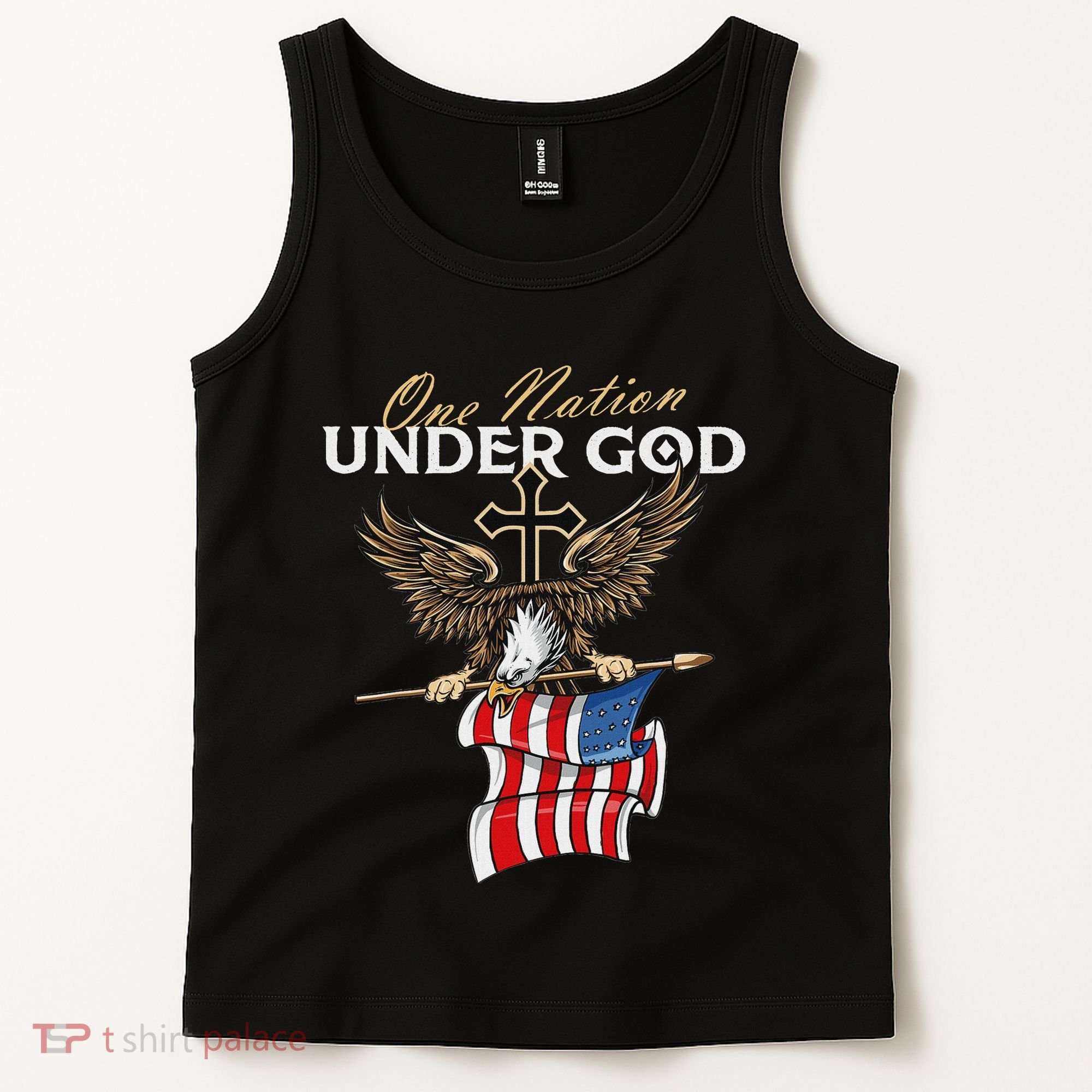 Patriotic Bald Eagle Usa American Flag Tank Top