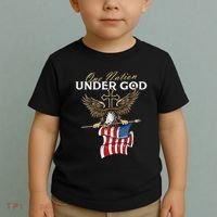 Patriotic Bald Eagle Usa American Flag Toddler T-Shirt thumb 2