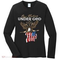 Patriotic Bald Eagle Usa American Flag Women's Long Sleeve Shirt thumb 0