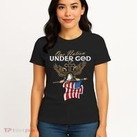 Patriotic Bald Eagle Usa American Flag Women's T-Shirt thumb 4