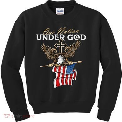 Patriotic Bald Eagle Usa American Flag Kids Sweatshirt