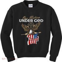 Patriotic Bald Eagle Usa American Flag Kids Sweatshirt thumb 0