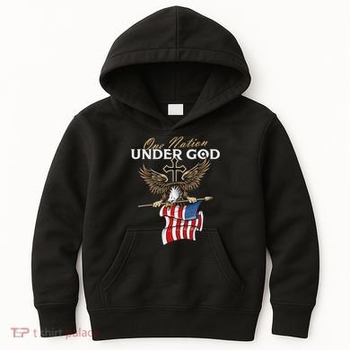 Patriotic Bald Eagle Usa American Flag Kids Hoodie