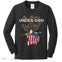 Patriotic Bald Eagle Usa American Flag Kids Long Sleeve Shirt thumb 0