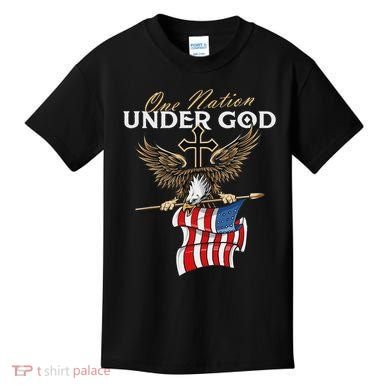 Patriotic Bald Eagle Usa American Flag Kids T-Shirt
