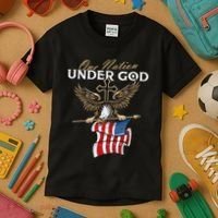 Patriotic Bald Eagle Usa American Flag Kids T-Shirt thumb 3