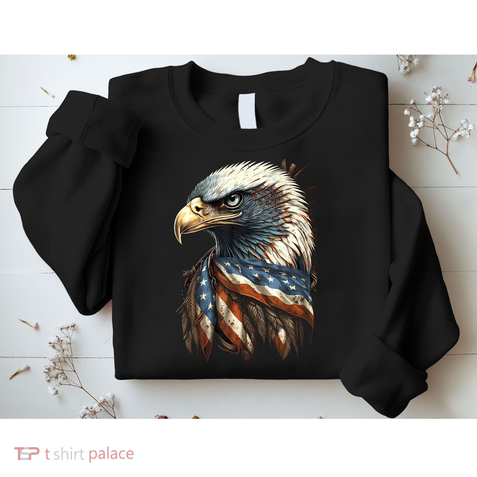 Patriotic Bald Eagle 4th Of July Usa American Flag Sweatshirt