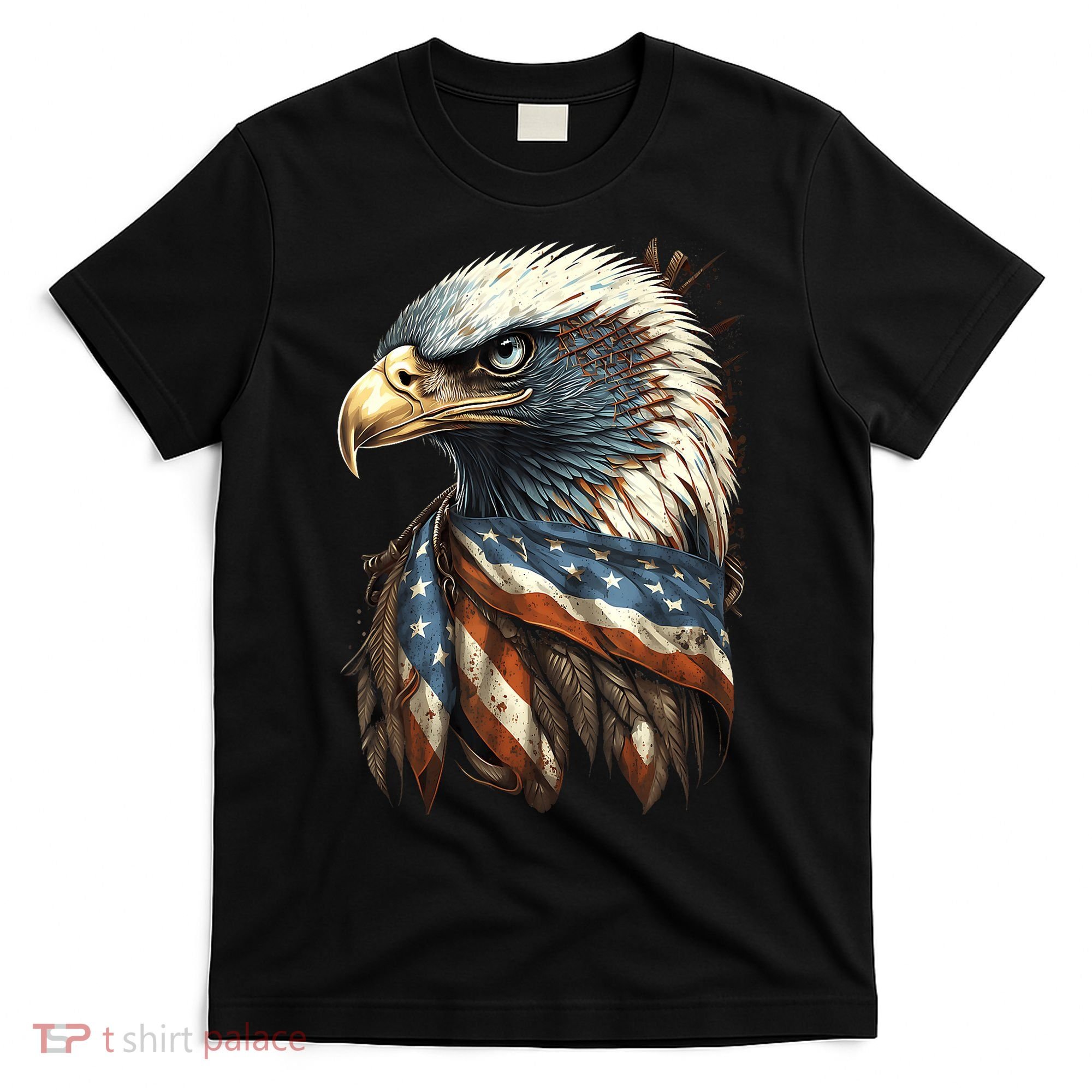 Patriotic Bald Eagle 4th Of July Usa American Flag T-Shirt