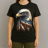 Patriotic Bald Eagle 4th Of July Usa American Flag T-Shirt thumb 4