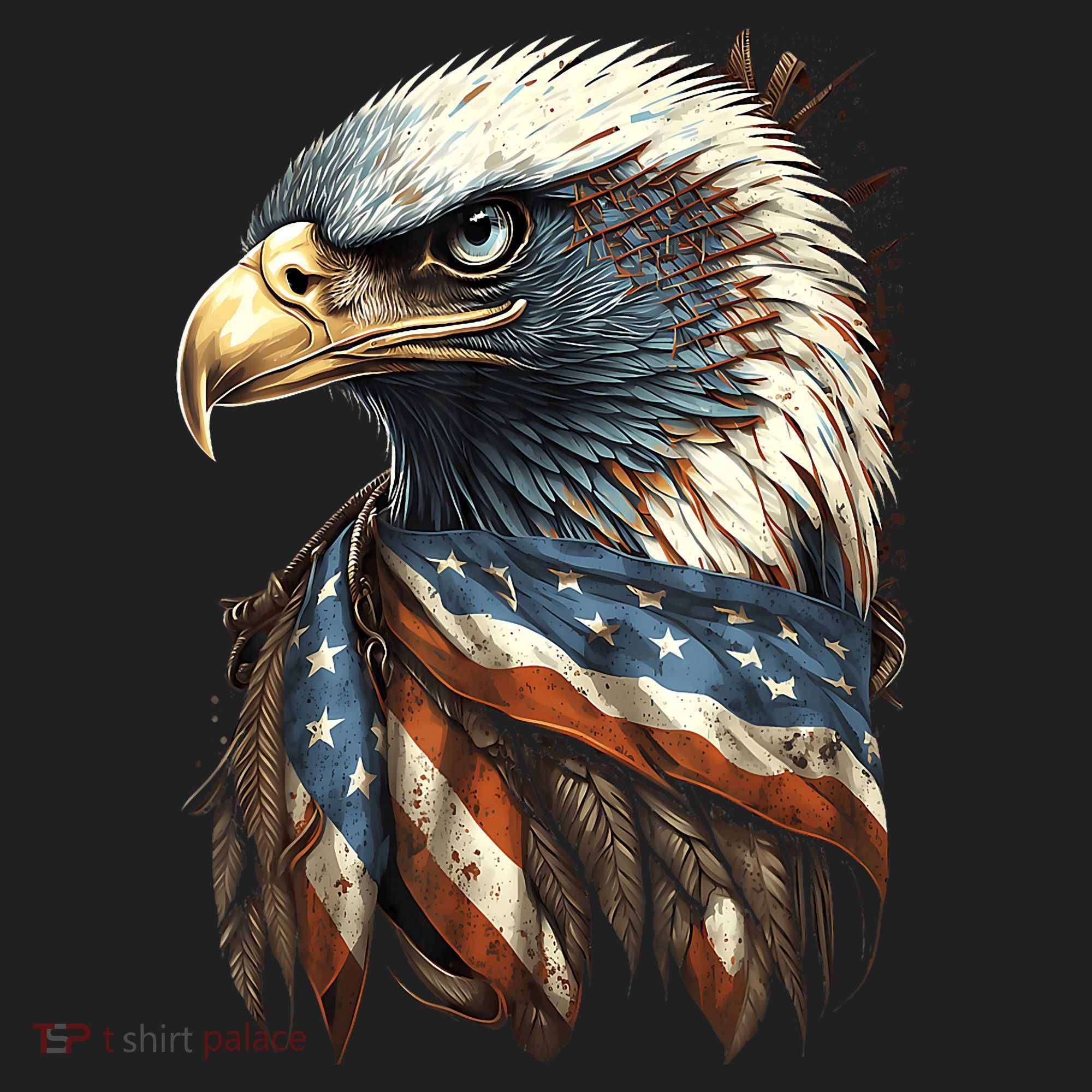 Patriotic Bald Eagle 4th Of July Usa American Flag Beanie