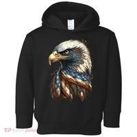 Patriotic Bald Eagle 4th Of July Usa American Flag Toddler Hoodie thumb 0