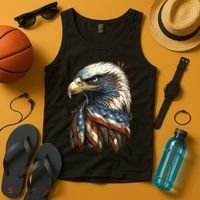 Patriotic Bald Eagle 4th Of July Usa American Flag Tank Top thumb 4