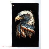 Patriotic Bald Eagle 4th Of July Usa American Flag Golf Towel thumb 0