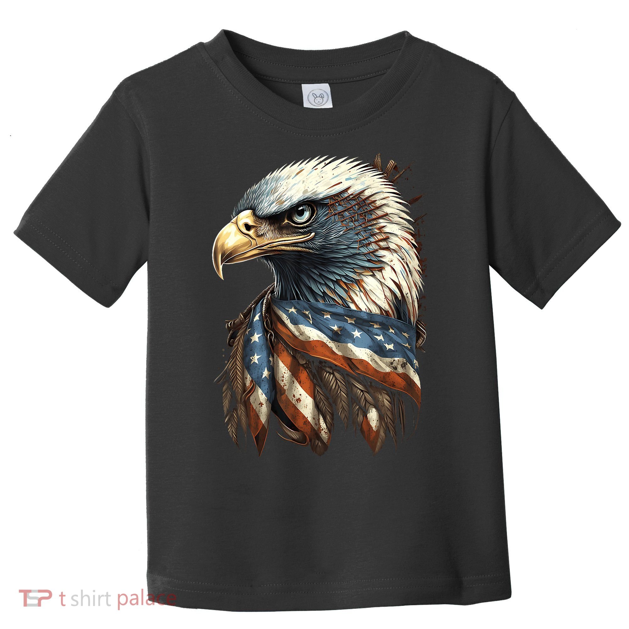 Patriotic Bald Eagle 4th Of July Usa American Flag Toddler T-Shirt