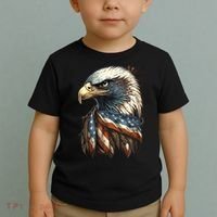 Patriotic Bald Eagle 4th Of July Usa American Flag Toddler T-Shirt thumb 2