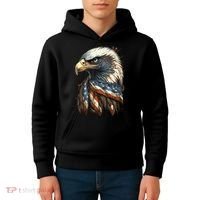 Patriotic Bald Eagle 4th Of July Usa American Flag Kids Hoodie thumb 4