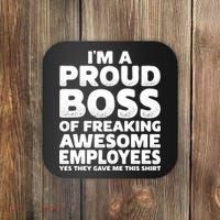 Proud Boss Employee Office Boss Day Funny Boss Coaster thumb 0