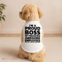 Proud Boss Employee Office Boss Day Funny Boss Doggie Tank thumb 2
