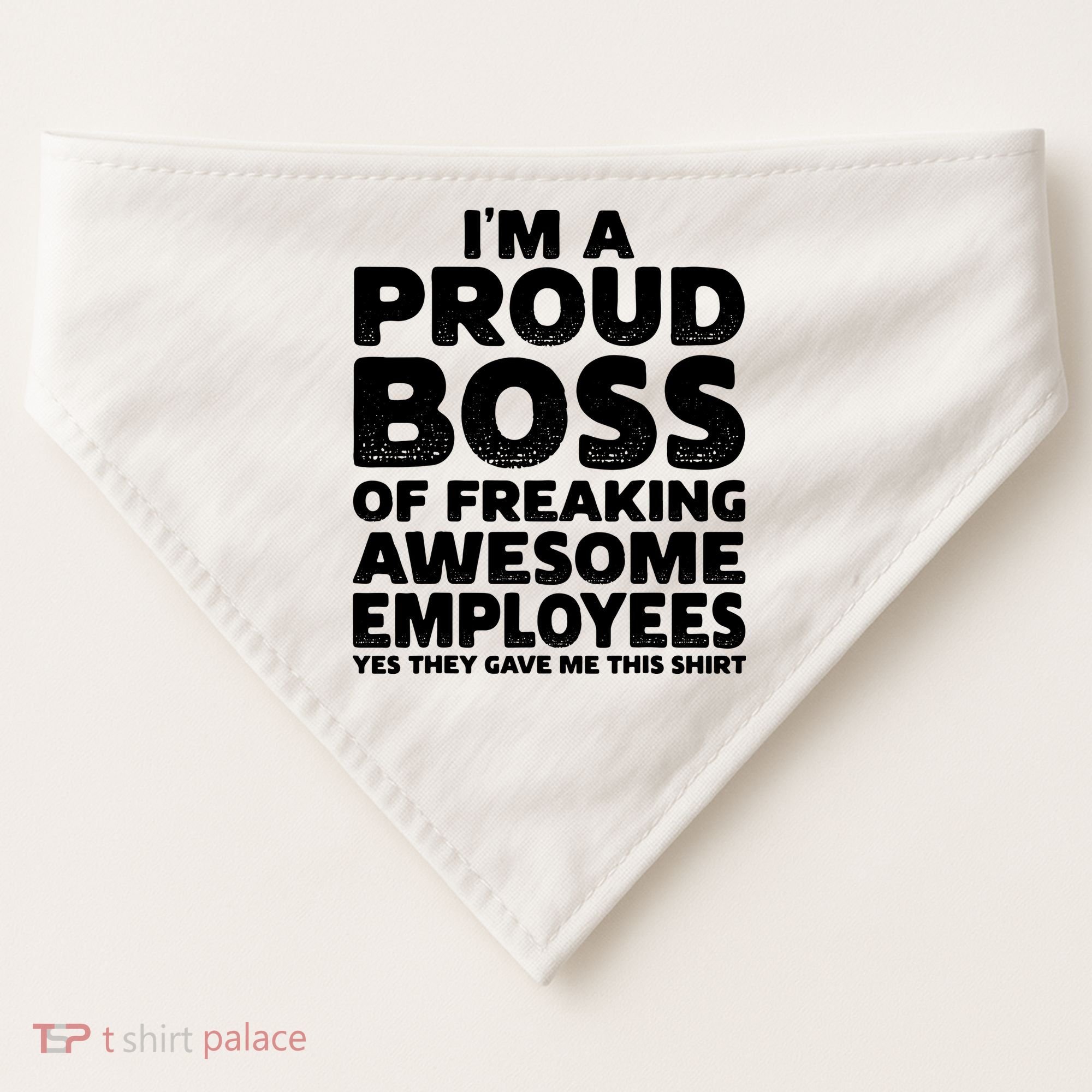 Proud Boss Employee Office Boss Day Funny Boss USA-Made Doggie Bandana