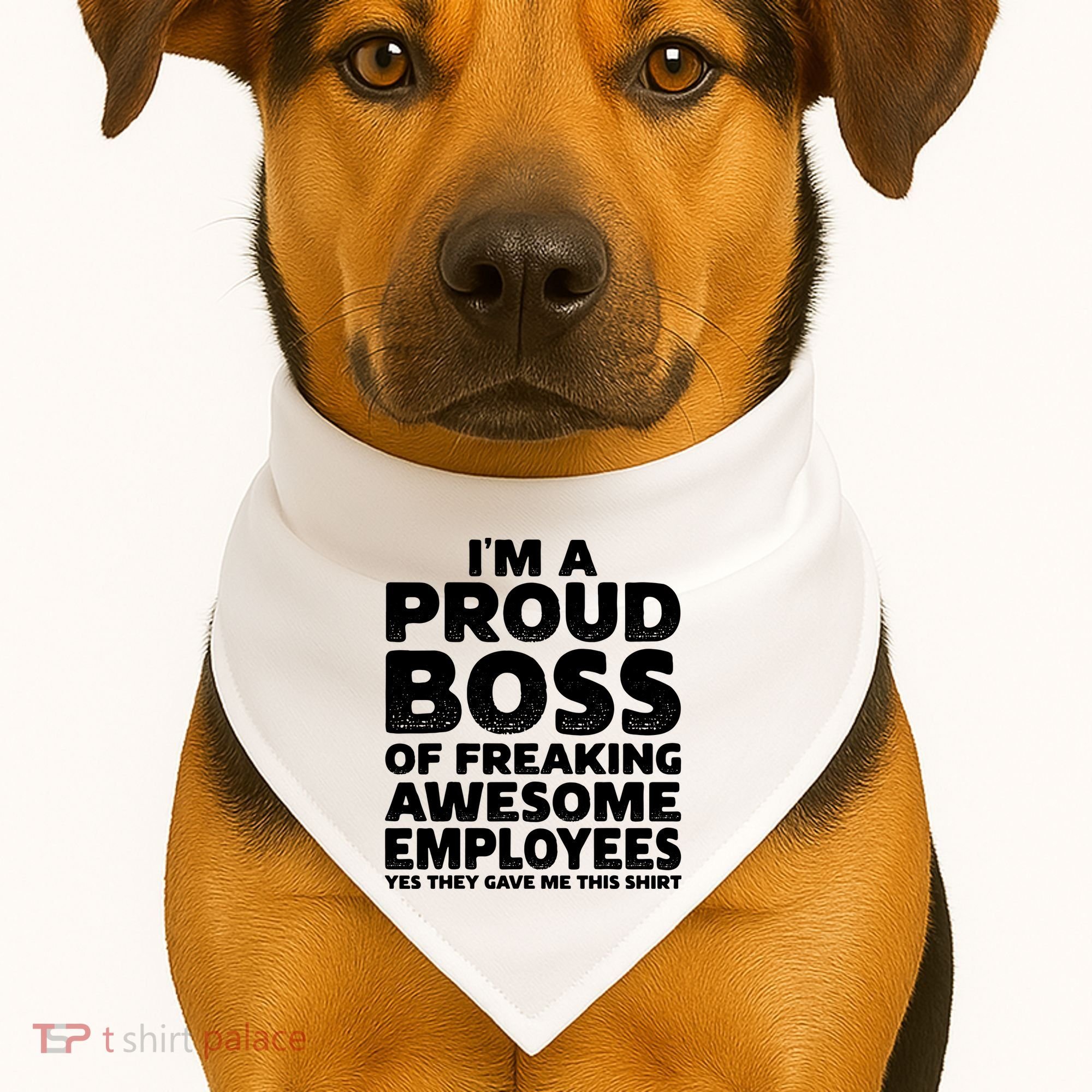 Proud Boss Employee Office Boss Day Funny Boss USA-Made Doggie Bandana