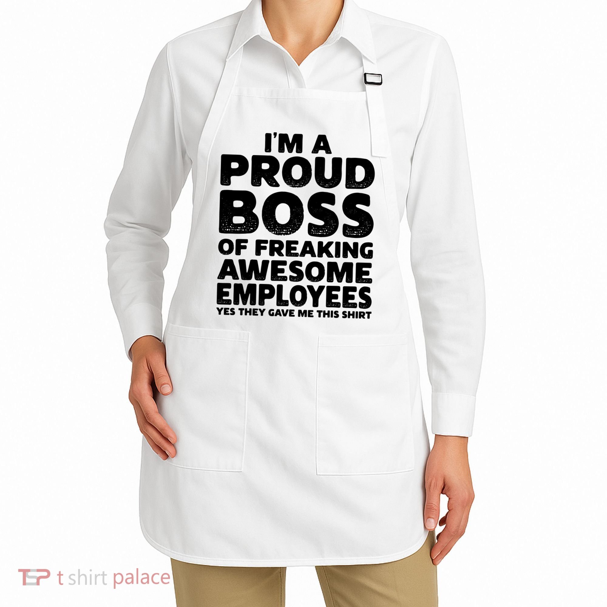 Proud Boss Employee Office Boss Day Funny Boss Apron