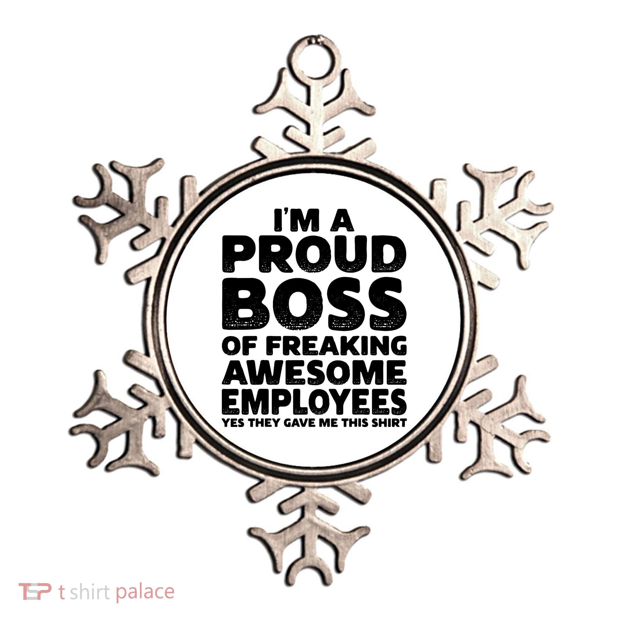 Proud Boss Employee Office Boss Day Funny Boss Ornament