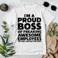 Proud Boss Employee Office Boss Day Funny Boss Premium T-Shirt thumb 2