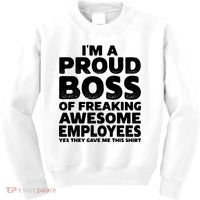 Proud Boss Employee Office Boss Day Funny Boss Kids Sweatshirt thumb 0