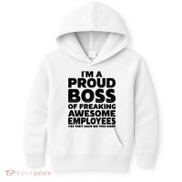 Proud Boss Employee Office Boss Day Funny Boss Kids Hoodie thumb 0