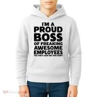 Proud Boss Employee Office Boss Day Funny Boss Kids Hoodie thumb 4