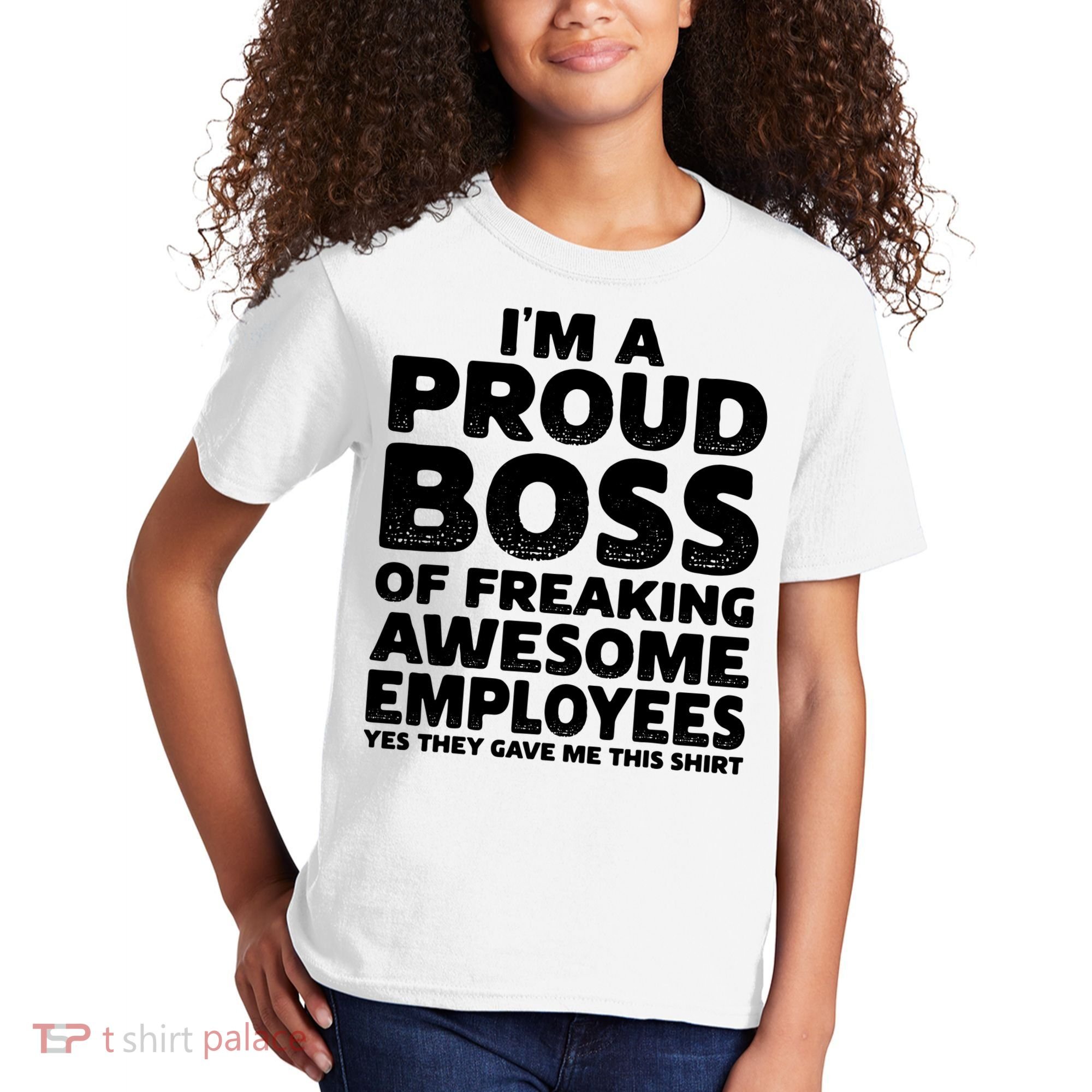 Proud Boss Employee Office Boss Day Funny Boss Kids T-Shirt