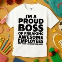 Proud Boss Employee Office Boss Day Funny Boss Kids T-Shirt thumb 3