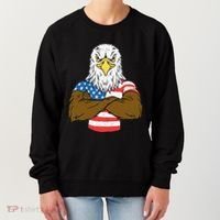Patriotic Bald Eagle Usa American Flag Women's Sweatshirt thumb 0