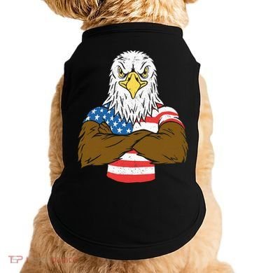 Patriotic Bald Eagle Usa American Flag Doggie Tank