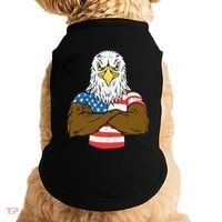 Patriotic Bald Eagle Usa American Flag Doggie Tank thumb 0