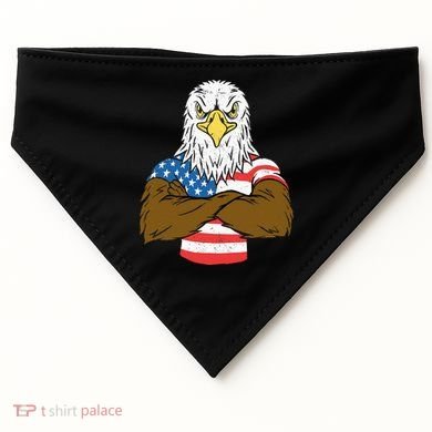 Patriotic Bald Eagle Usa American Flag USA-Made Doggie Bandana