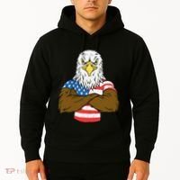 Patriotic Bald Eagle Usa American Flag Hoodie thumb 2