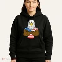 Patriotic Bald Eagle Usa American Flag Hoodie thumb 5