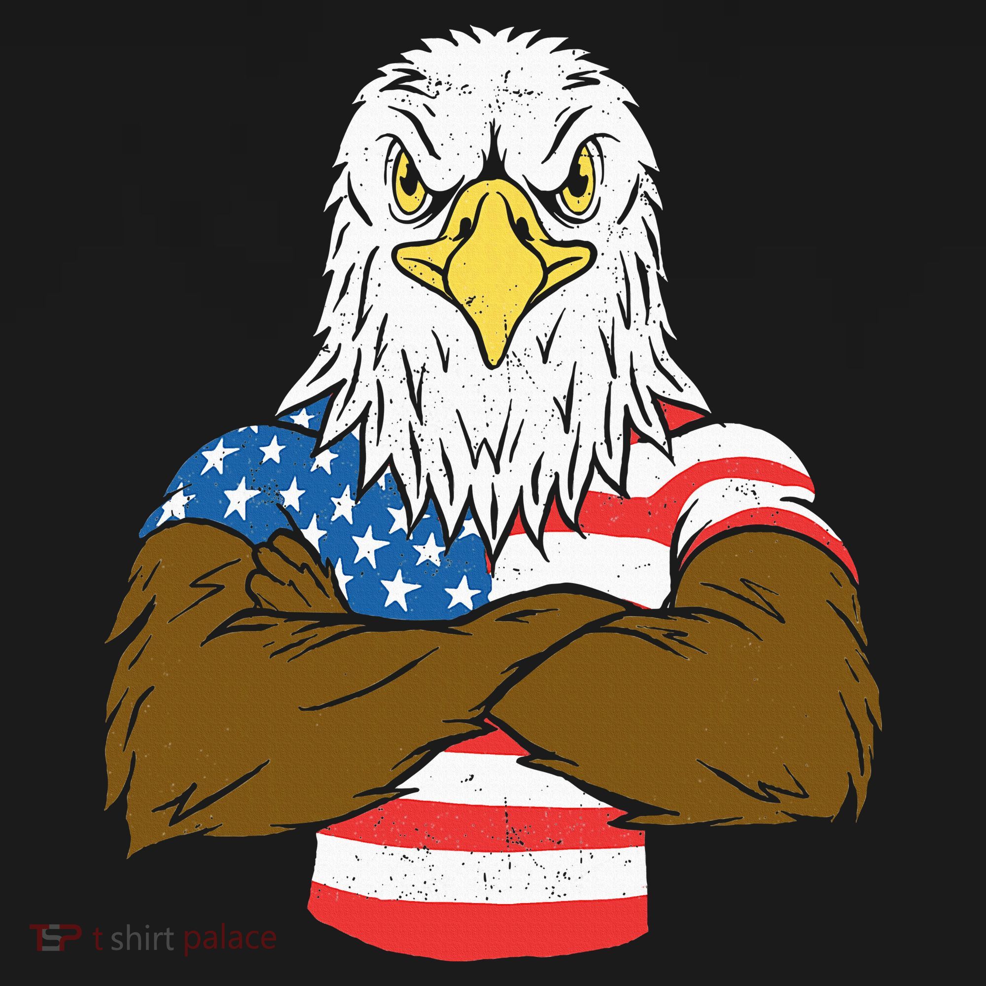 Patriotic Bald Eagle Usa American Flag Apron