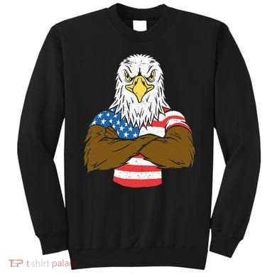 Patriotic Bald Eagle Usa American Flag Sweatshirt