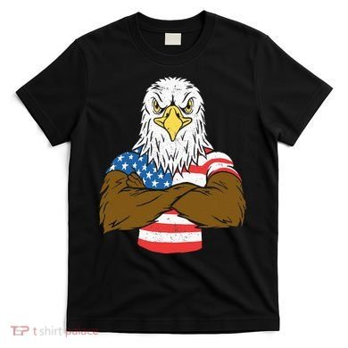 Patriotic Bald Eagle Usa American Flag T-Shirt