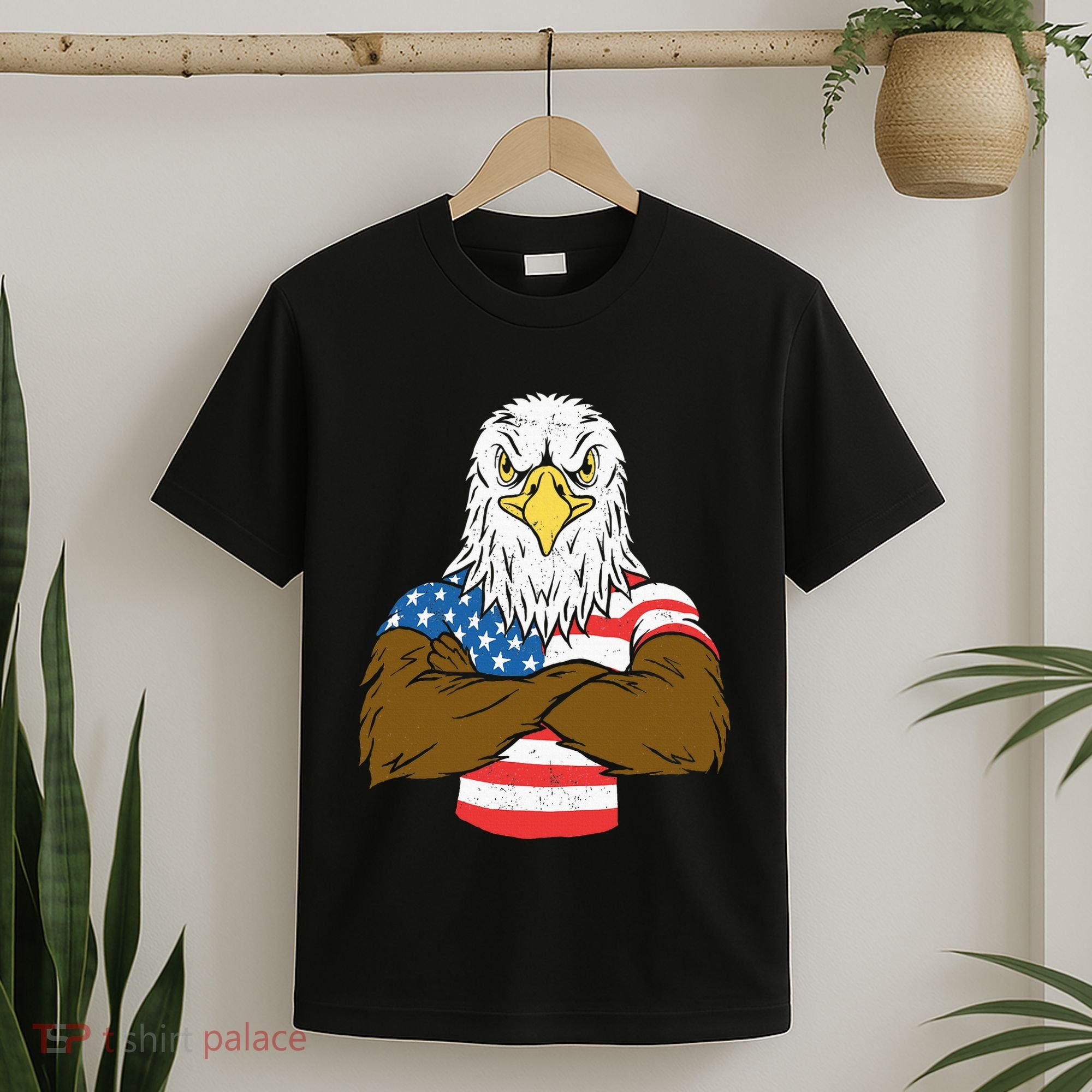 Patriotic Bald Eagle Usa American Flag T-Shirt
