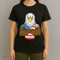 Patriotic Bald Eagle Usa American Flag T-Shirt thumb 4