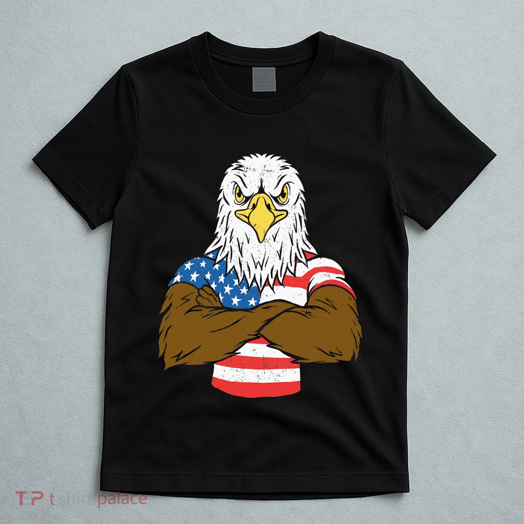 Patriotic Bald Eagle Usa American Flag T-Shirt