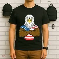 Patriotic Bald Eagle Usa American Flag T-Shirt thumb 6