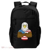 Patriotic Bald Eagle Usa American Flag Backpack thumb 0