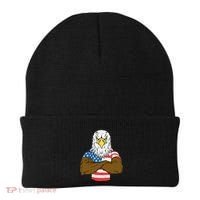 Patriotic Bald Eagle Usa American Flag Beanie thumb 0